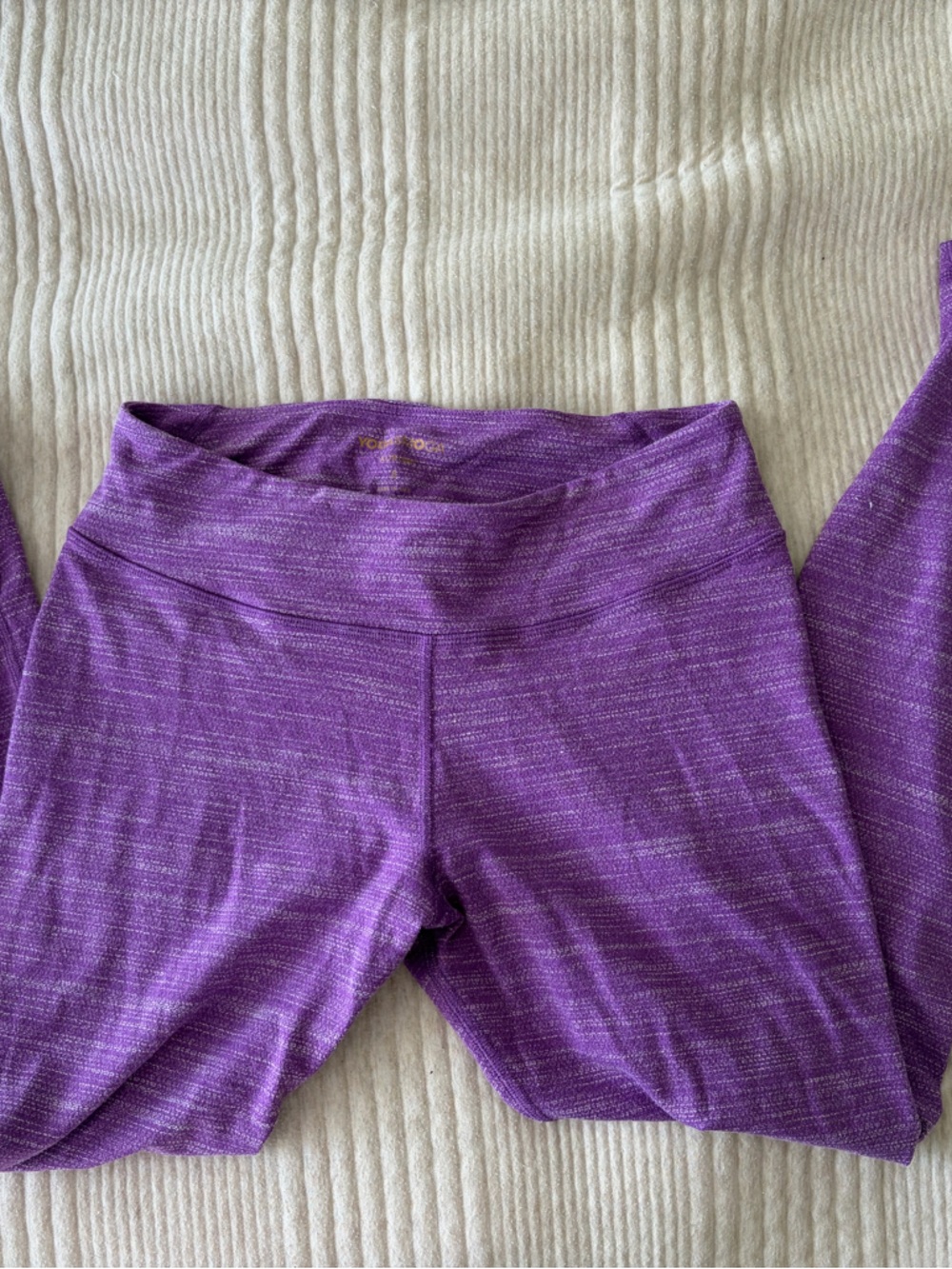 Purple High-Waist Leggings - Women's Activewear